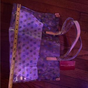 Dooney & Bourke Transparent Tote with Colorful Logo large